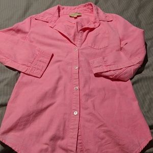 Elizabeth and James muted hot pink button S